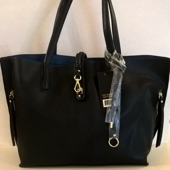 travanti Handbags - travanti purse black blue tote bag womens